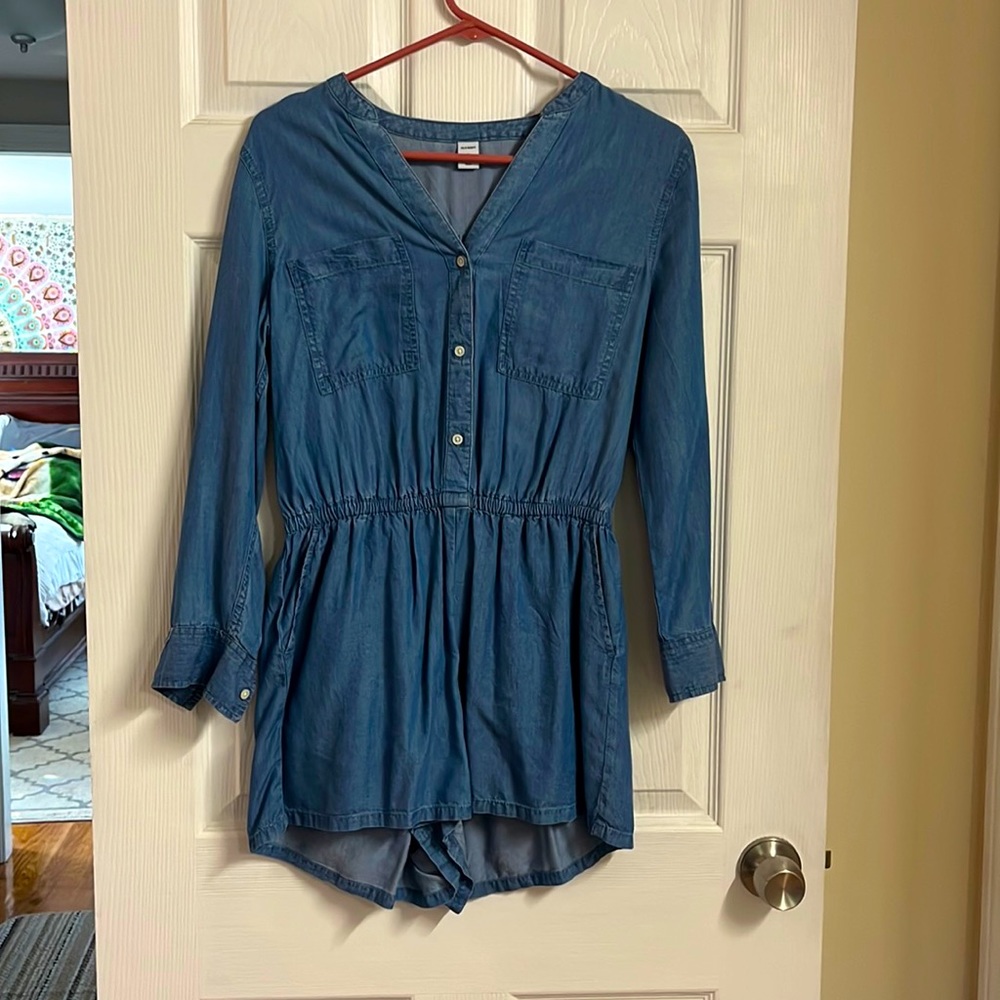 Chambray oldnavy long sleeve romper